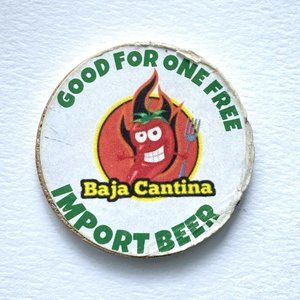 Baja Cantina Boca Raton FL Wooden Nickel Coin Good for One Free Import Beer
